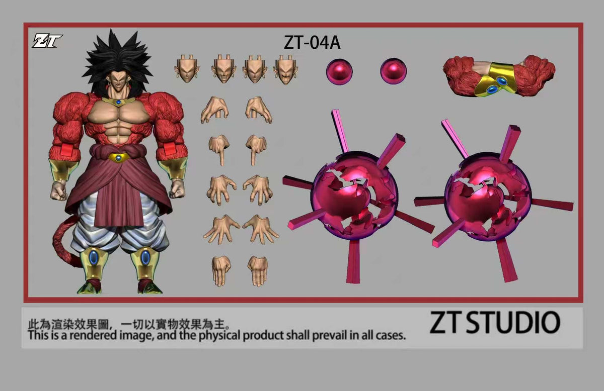 --Pre-order-- ZT Studio SSj4 Broly Normal and Battle Damaged Version ZT-04 -ZT04A ZT04B ZT04C ZT04D