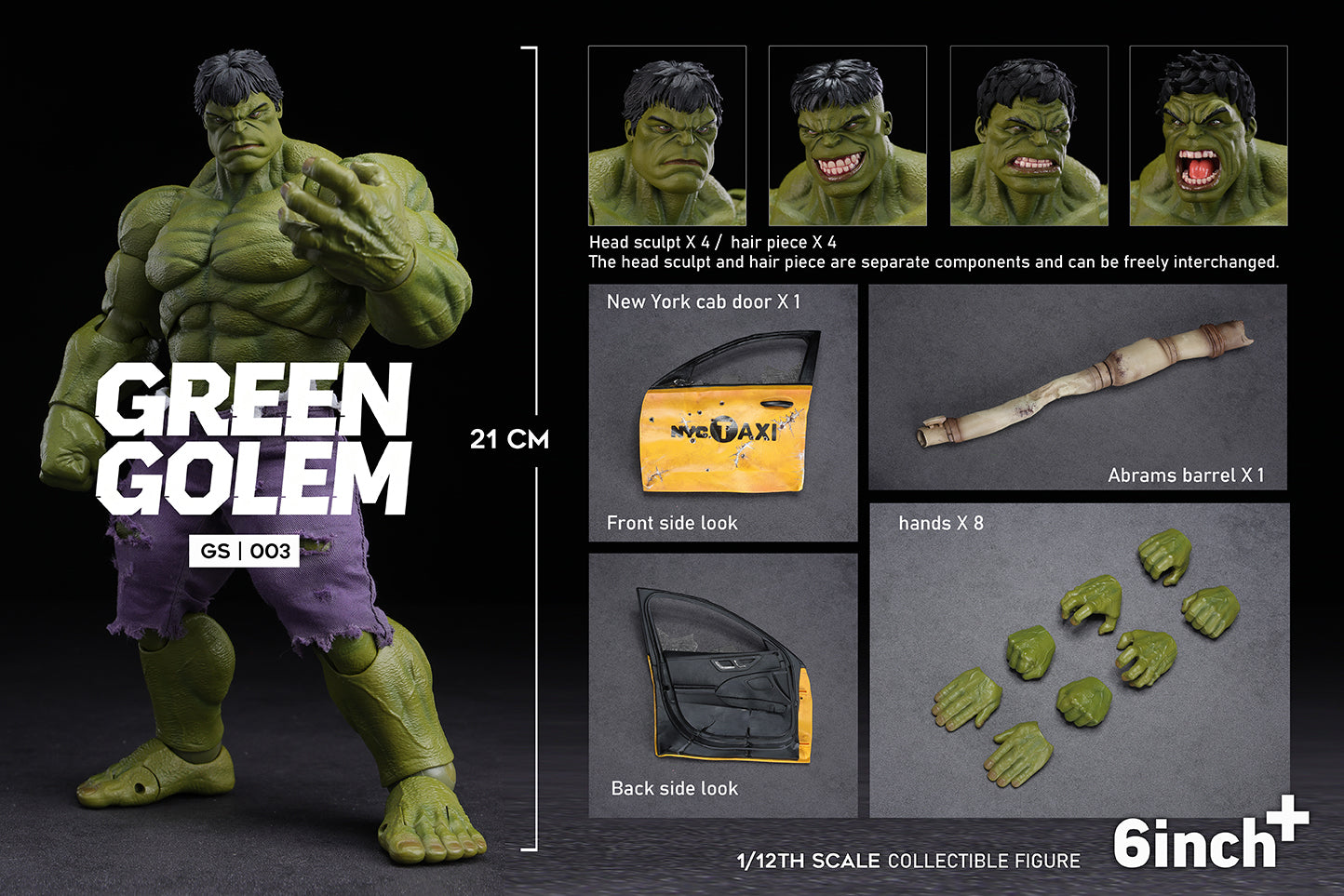 ****Pre-Order**** 6inchplus Green Golem GS003