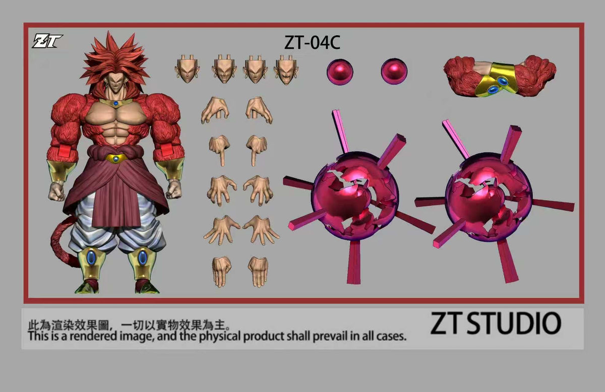 --Pre-order-- ZT Studio SSj4 Broly Normal and Battle Damaged Version ZT-04 -ZT04A ZT04B ZT04C ZT04D