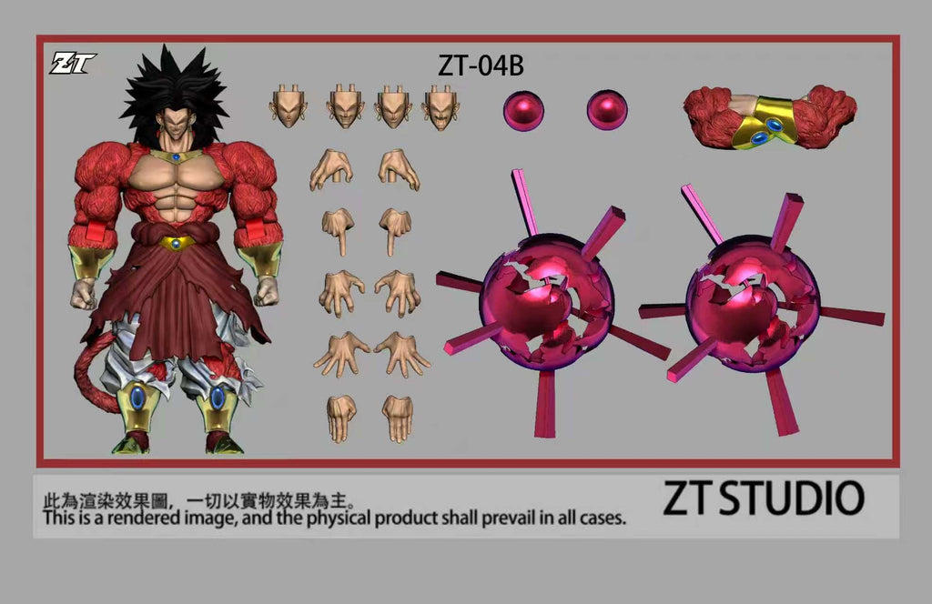 --Pre-order-- ZT Studio SSj4 Broly Normal and Battle Damaged Version ZT-04 -ZT04A ZT04B ZT04C ZT04D