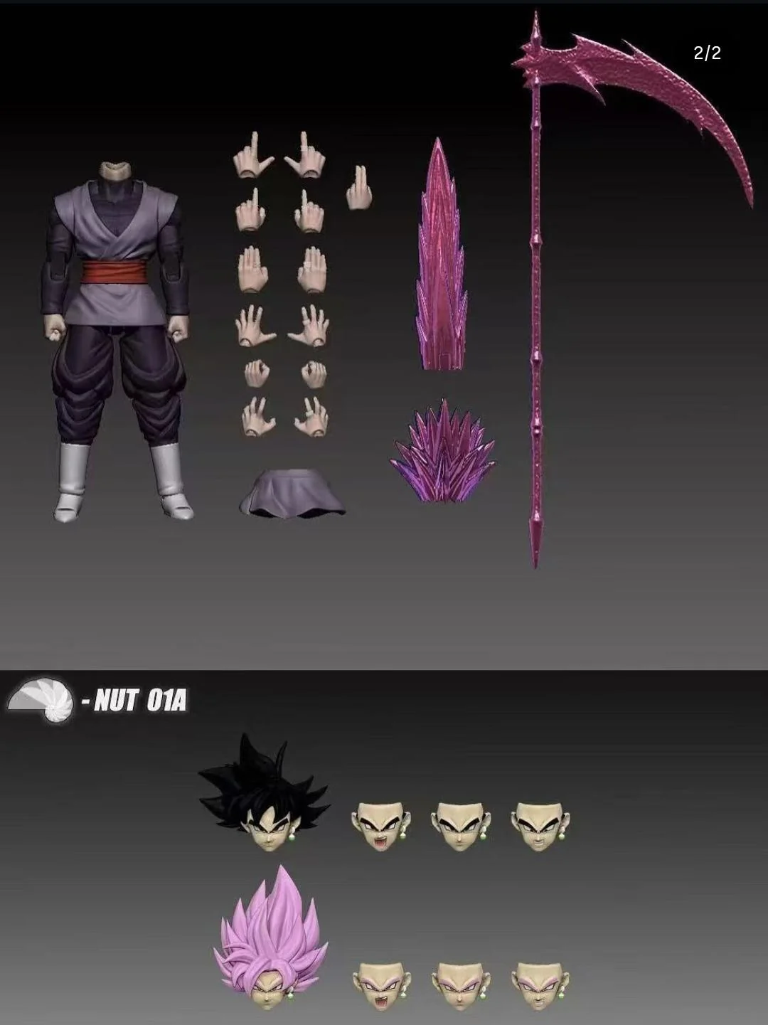 **2nd PAYMENT ONLY** FOR PRE-ORDERED CUSTOMERS ONLY - VITOFORGE 1/12 "The Scythe Lord" Goku Black Rose Gohan Black