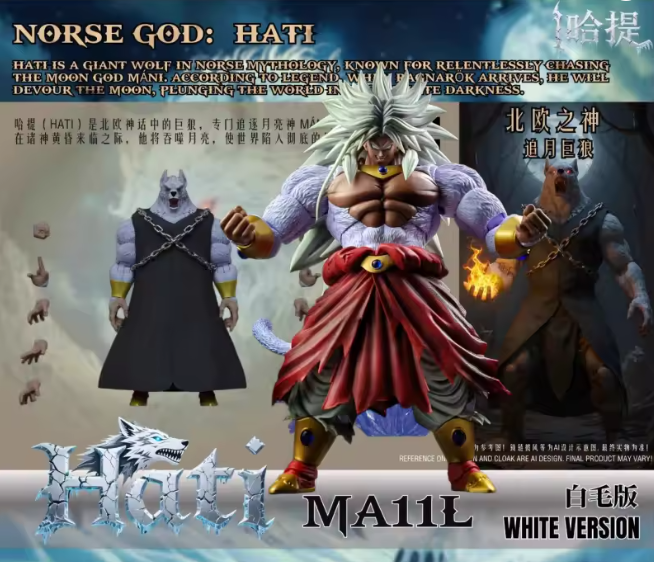 ---In Stock--- MYTHOS ANIME MA11L 1/12 Norse God Hati Super Saiyan Broly White Version